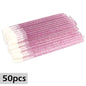 50Pcs/Lot Eyelash Extension Lifting Cleaner Mini Disposable Lip Brushes Glossy Crystal Makeup Applicators Mascara Lipstick Wands