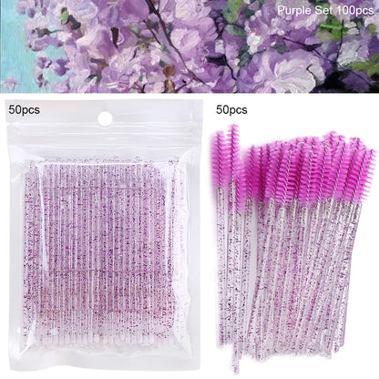 100/200Pc Disposable Makeup Brushes Crystal Lip Gloss Microbrush Mascara Wands Applicator Eyelash Extension Supplies Accessories