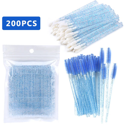 100/200Pc Disposable Makeup Brushes Crystal Lip Gloss Microbrush Mascara Wands Applicator Eyelash Extension Supplies Accessories