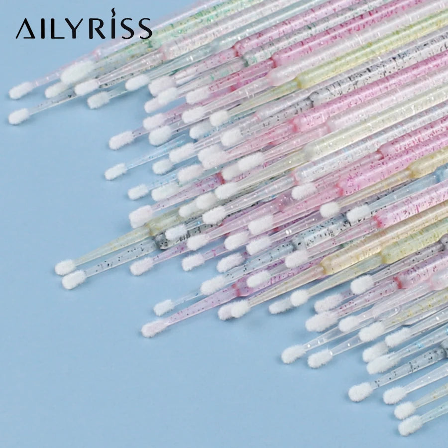 500pcs/lot Disposable Applicator Micro Brushes for Eyelash Extension Lash Cleaning Brushes Lip Brush Sticks Makeup Tools