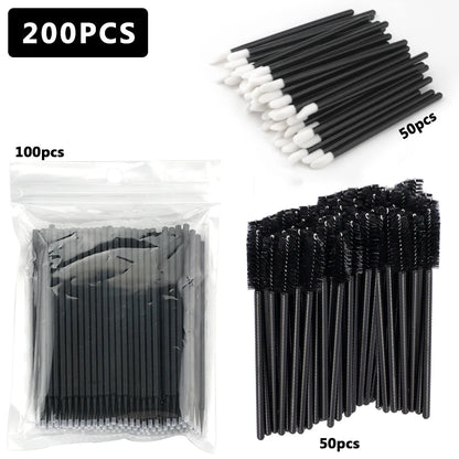 100/200Pc Disposable Makeup Brushes Crystal Lip Gloss Microbrush Mascara Wands Applicator Eyelash Extension Supplies Accessories