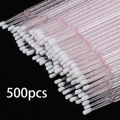 500pcs/lot Disposable Applicator Micro Brushes for Eyelash Extension Lash Cleaning Brushes Lip Brush Sticks Makeup Tools