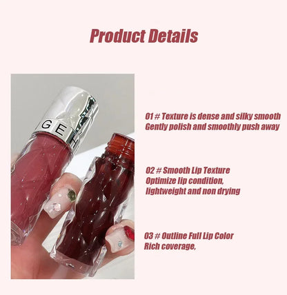 1PC Nude Mirror Lip Gloss Clear Moisturizing Hydrating Water Light Glass Jelly Plump Lip Glaze Oil Lipstick Tint Cosmetic