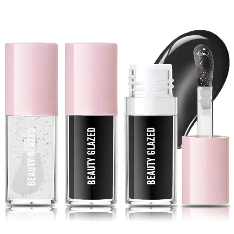 BEAUTY GLAZED black lip oil moisturizing lip plumping lip gloss lipstick