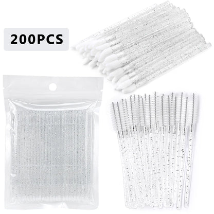 100/200Pc Disposable Makeup Brushes Crystal Lip Gloss Microbrush Mascara Wands Applicator Eyelash Extension Supplies Accessories