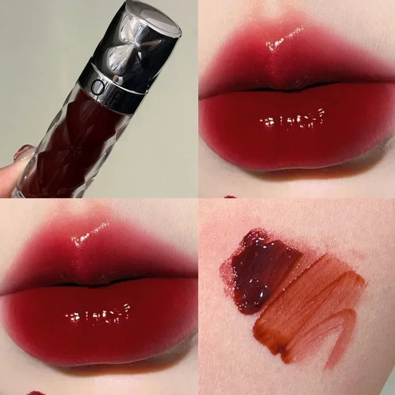 1PC Nude Mirror Lip Gloss Clear Moisturizing Hydrating Water Light Glass Jelly Plump Lip Glaze Oil Lipstick Tint Cosmetic