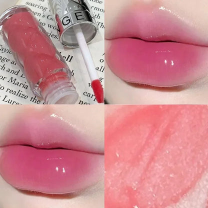 1PC Nude Mirror Lip Gloss Clear Moisturizing Hydrating Water Light Glass Jelly Plump Lip Glaze Oil Lipstick Tint Cosmetic