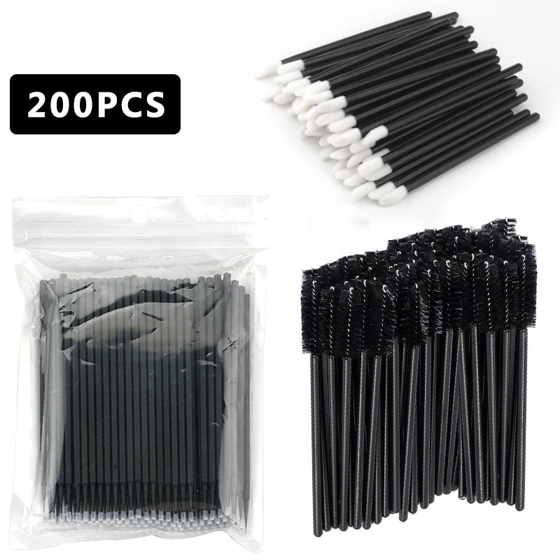 100/200Pc Disposable Makeup Brushes Crystal Lip Gloss Microbrush Mascara Wands Applicator Eyelash Extension Supplies Accessories